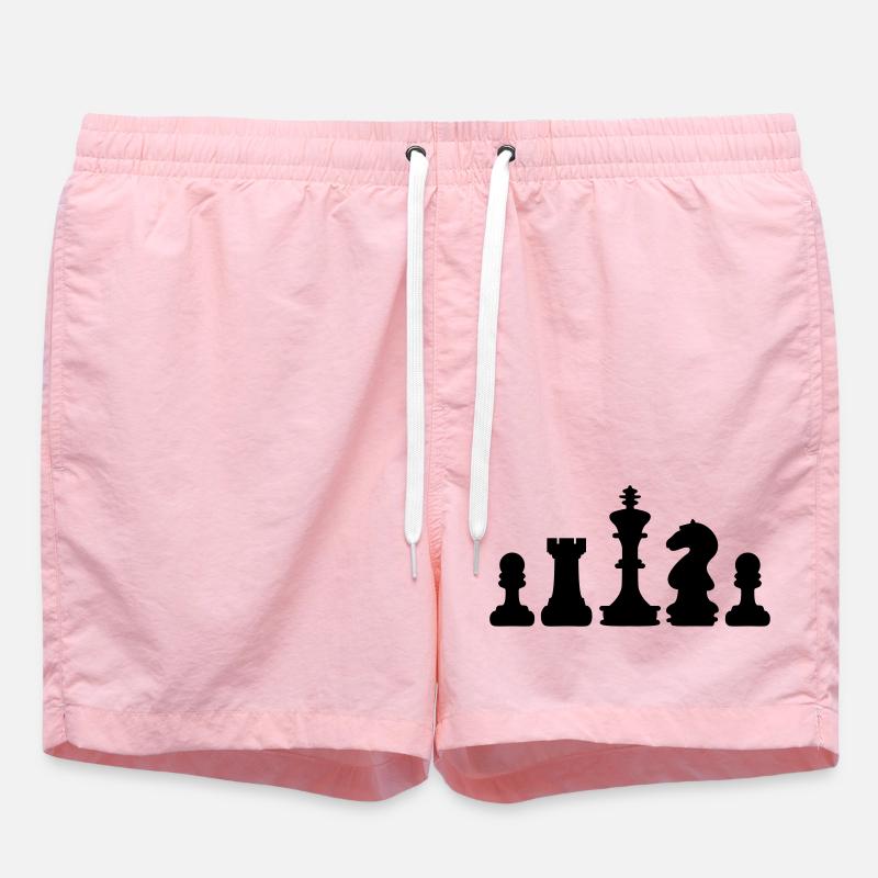chess - Swim Trunks - pink