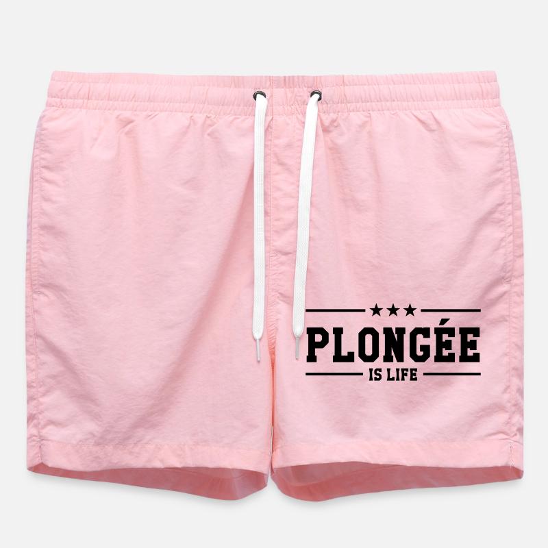 Plongée is life - Short de bain - rose