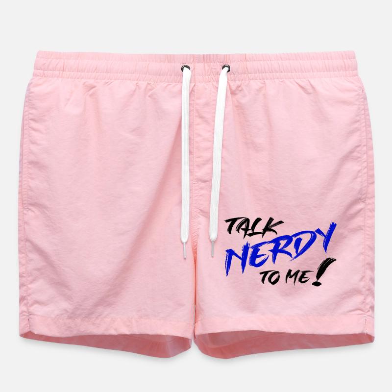 Nerd Graffiti Blue - Swim Trunks - pink
