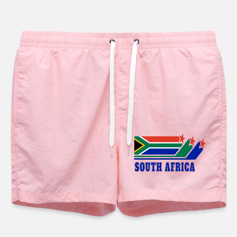 Drapeaux d'Afrique du Sud - Short de bain - rose