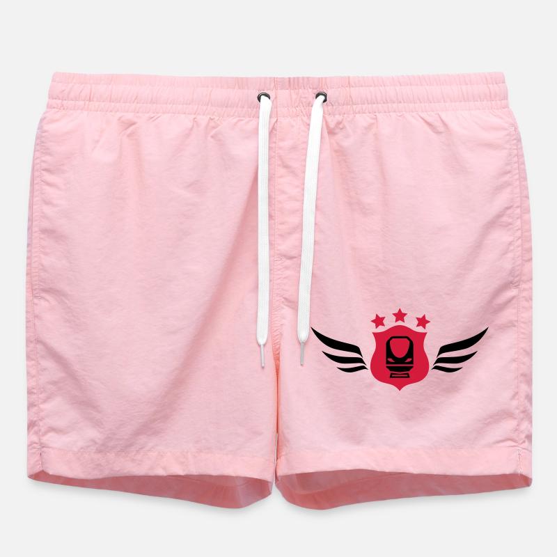 Railway Railwayman Cheminot Train Eisenbahn - Swim Trunks - pink
