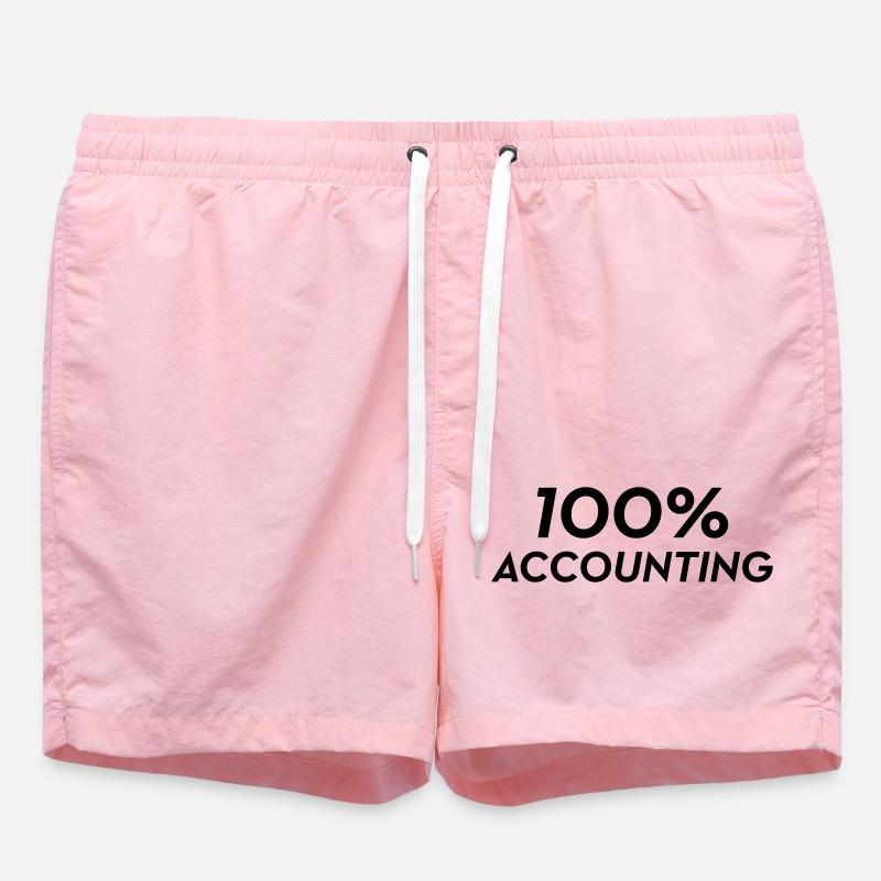 Accountant / Accounting / Comptable / Comptabilité - Swim Trunks - pink