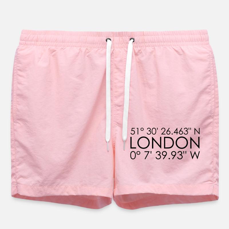 London coordinates - Swim Trunks - pink