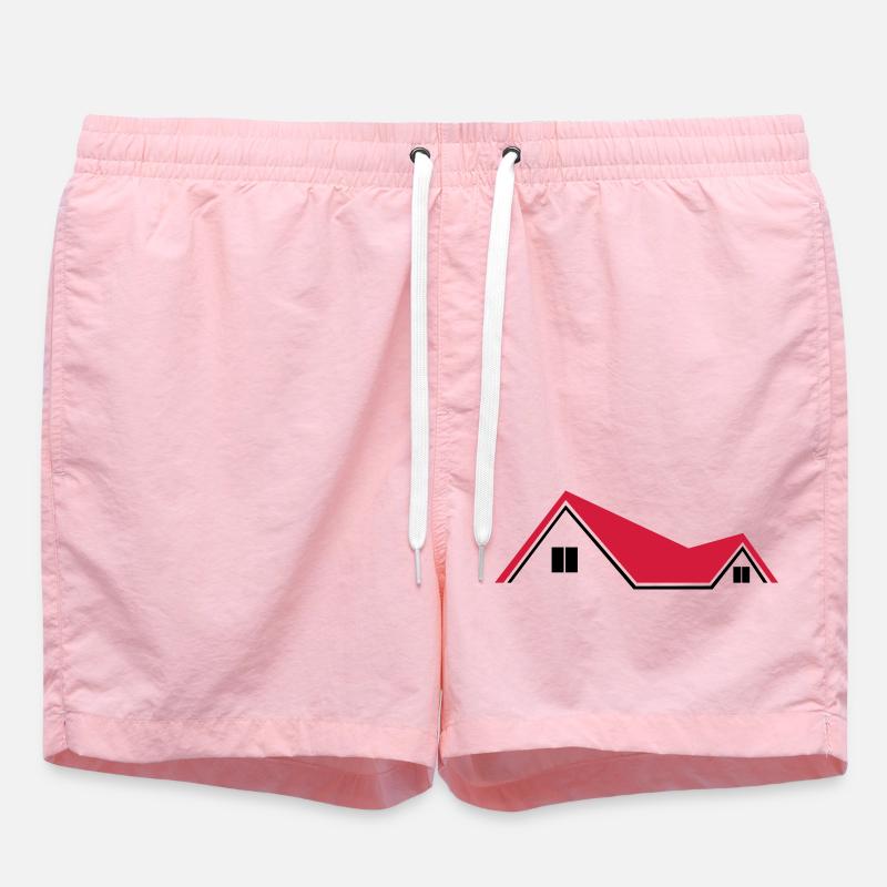 house - Swim Trunks - pink