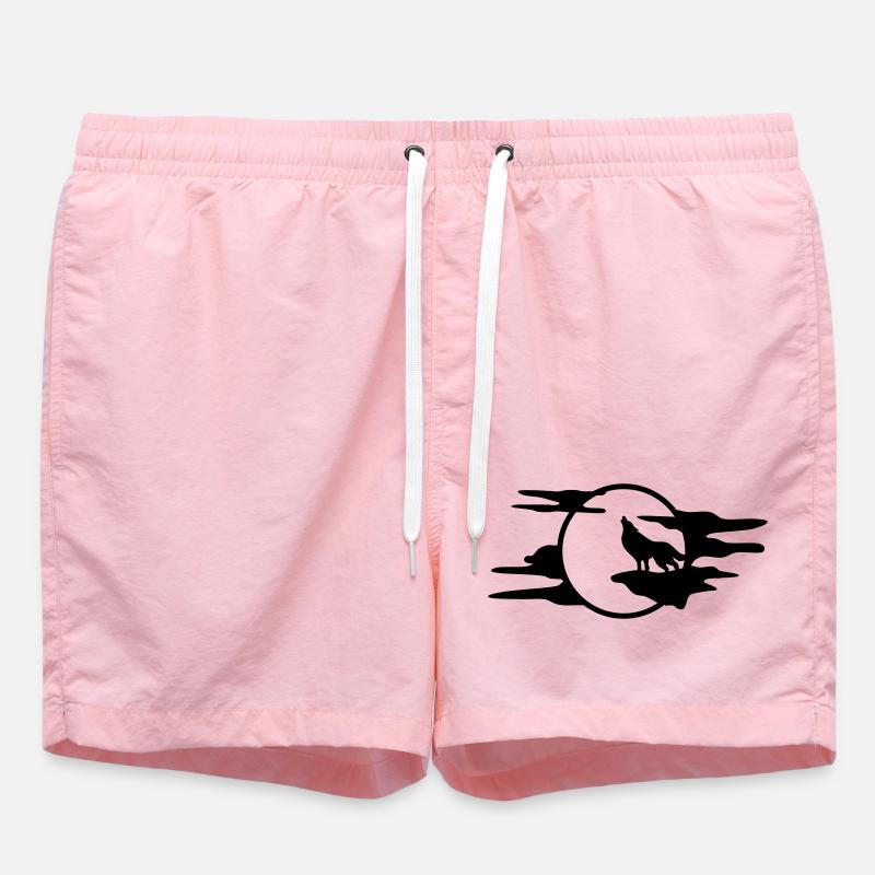 Le loup noir - Short de bain - rose