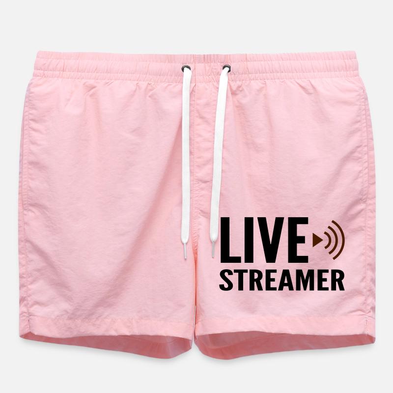 Streamer en direct - Short de bain - rose