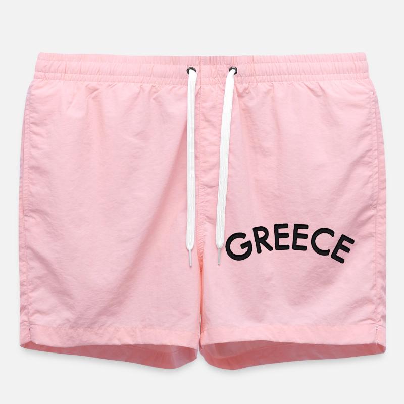 Lettrage courbe de Grèce - Short de bain - rose