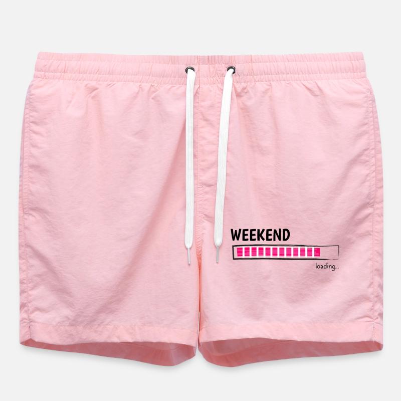 Weekend Loading Bar Leisure Mode - Swim Trunks - pink