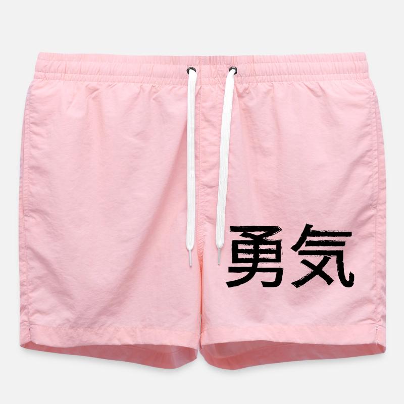 Lettrage de déclaration de courage - Short de bain - rose