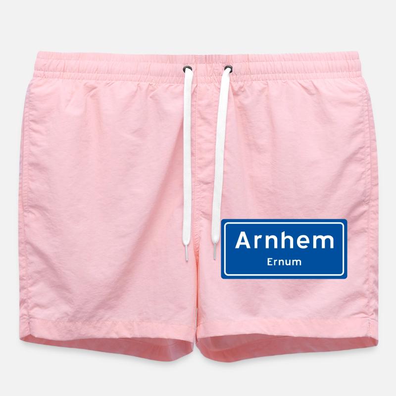 Arnhem place name sign - Swim Trunks - pink