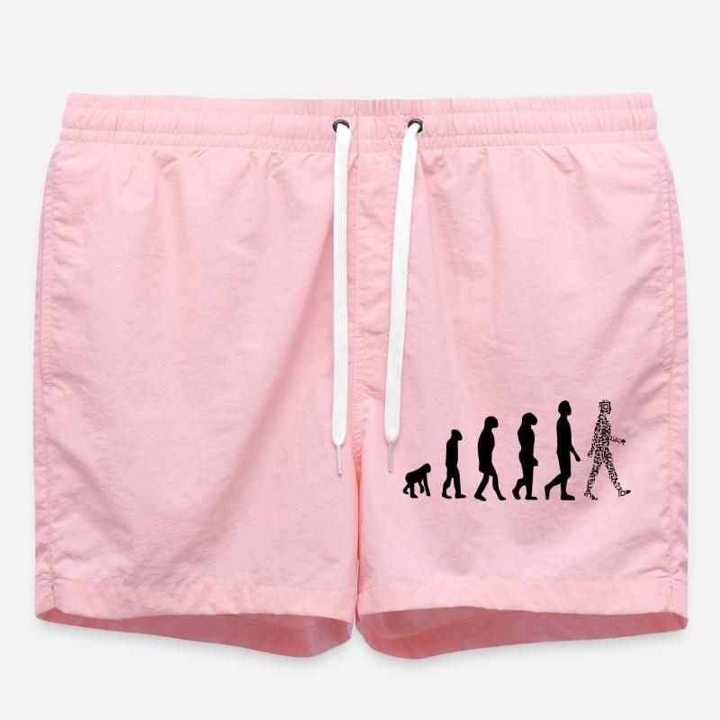 Evolution QR Code - Humor Gesundheits-Pass - Badeshorts - Pink