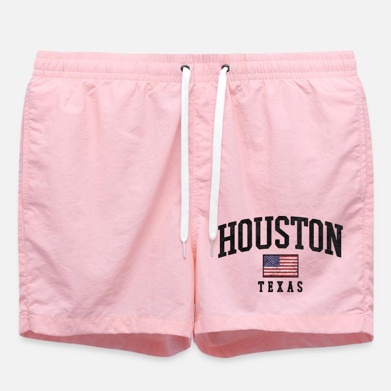 Drapeau du Texas à Houston - Short de bain - rose
