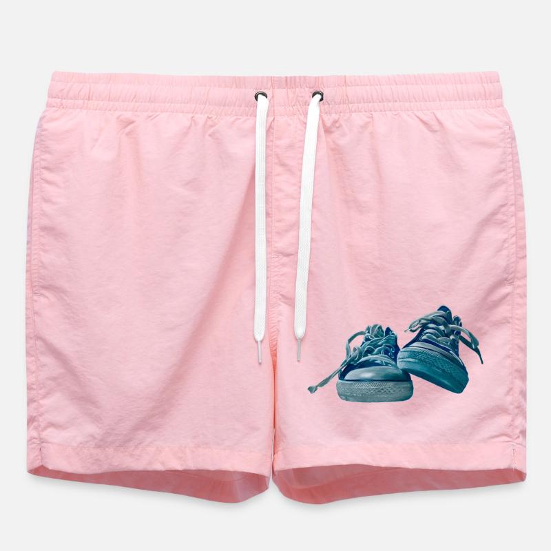 Design de baskets bleues - Short de bain - rose