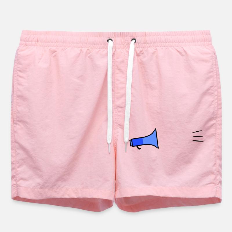 Megafon Text-Template - Badeshorts - Pink