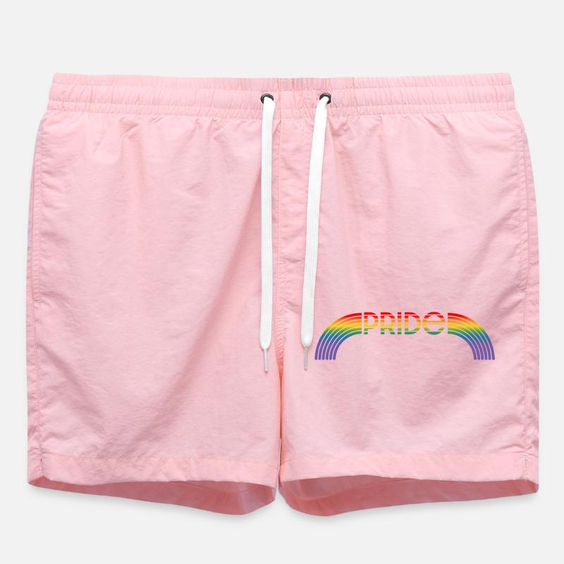 LGBT lgbtqi queer Pride Month arc-en-ciel - Short de bain - rose