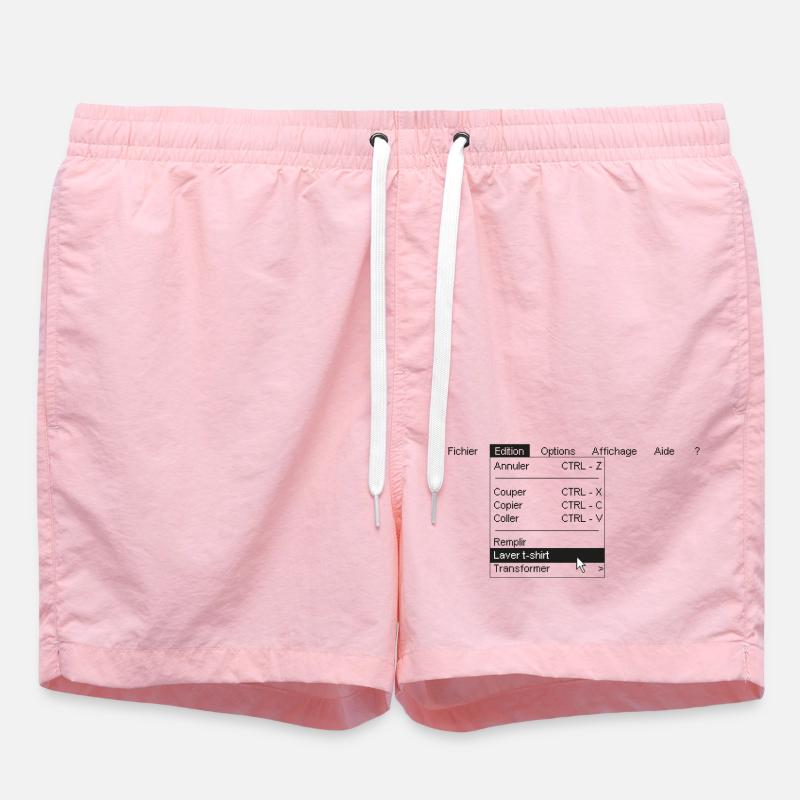 Menu informatique - Short de bain - rose