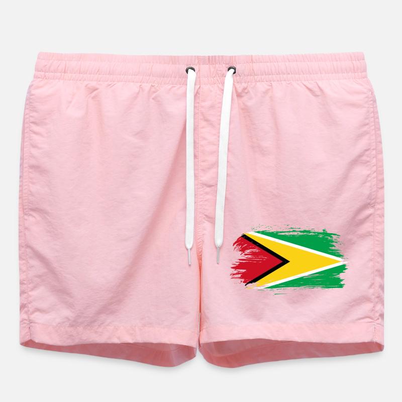 drapeau de la Guyane - Short de bain - rose