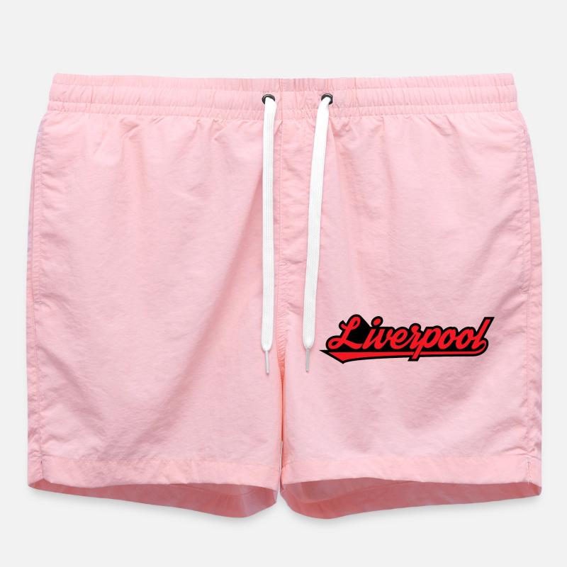 Liverpool Script on Black - Short de bain - rose