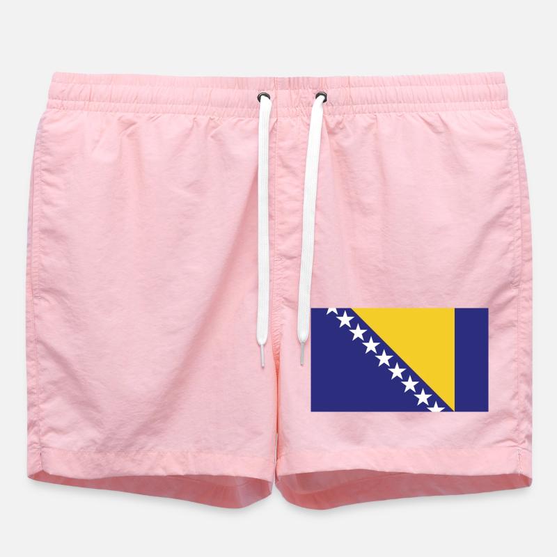 Drapeau H de Bosnie - Short de bain - rose