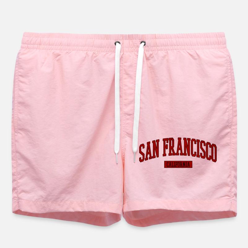 Lettrage rétro de San Francisco - Short de bain - rose