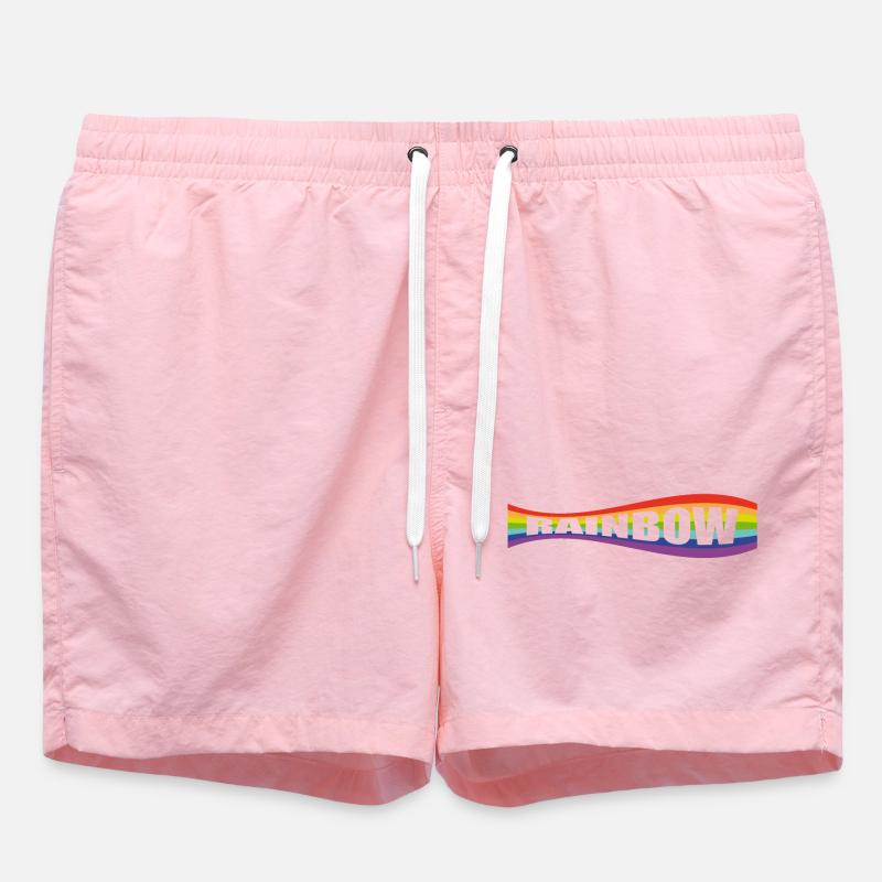 Variation du drapeau arc-en-ciel - Short de bain - rose