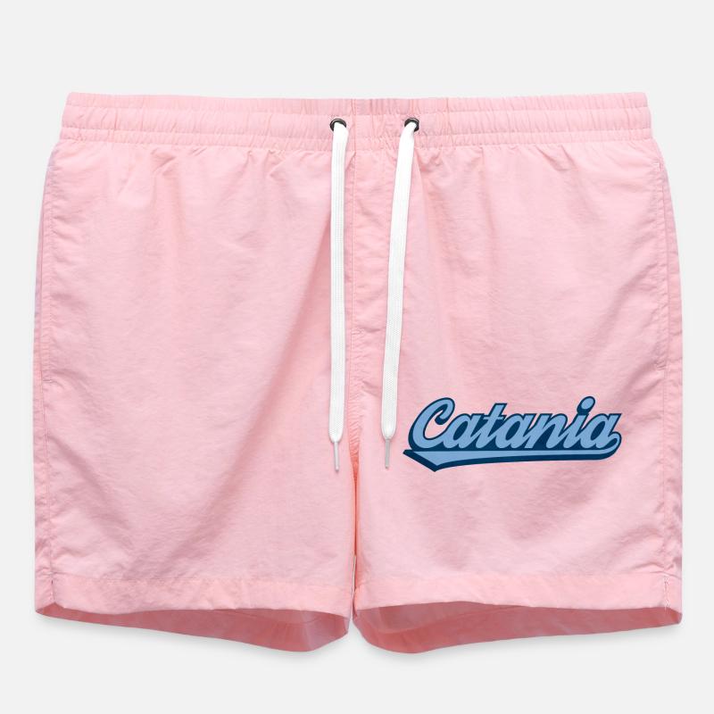 Lettrage rétro côtier de Catane - Short de bain - rose
