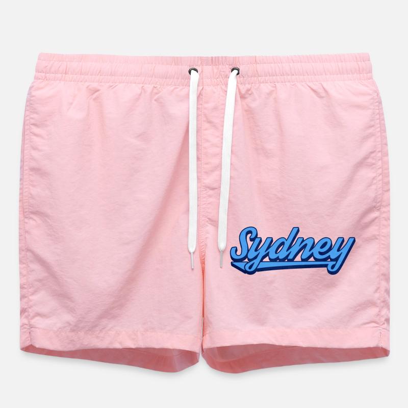 Sydney Ocean Script Logo - Badeshorts - Pink
