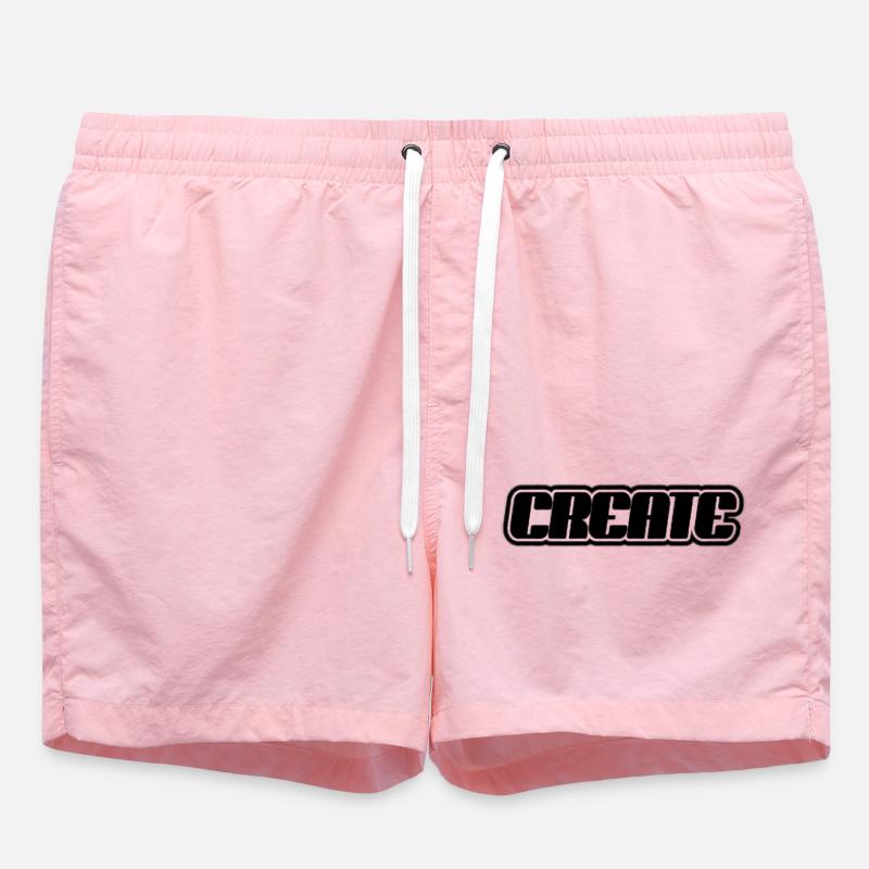 Create Schriftzug - Badeshorts - Pink