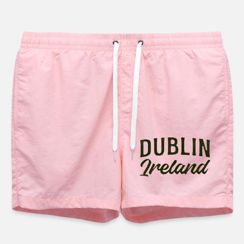 Dublin Irland Script Typografie - Badeshorts - Pink