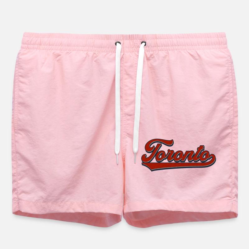 Toronto Retro Script - Swim Trunks - pink