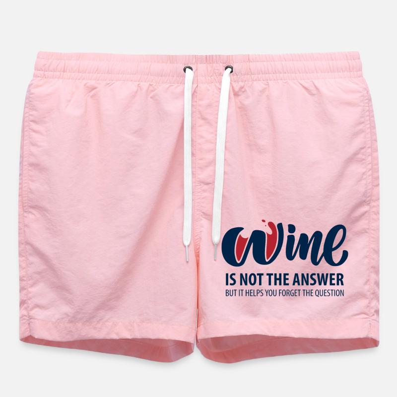 Wine is not the answer - Swim Trunks - pink