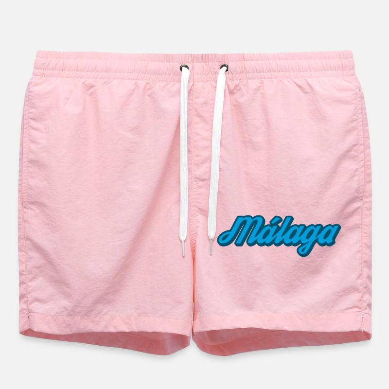 Malaga Coastal Script Bleu - Short de bain - rose