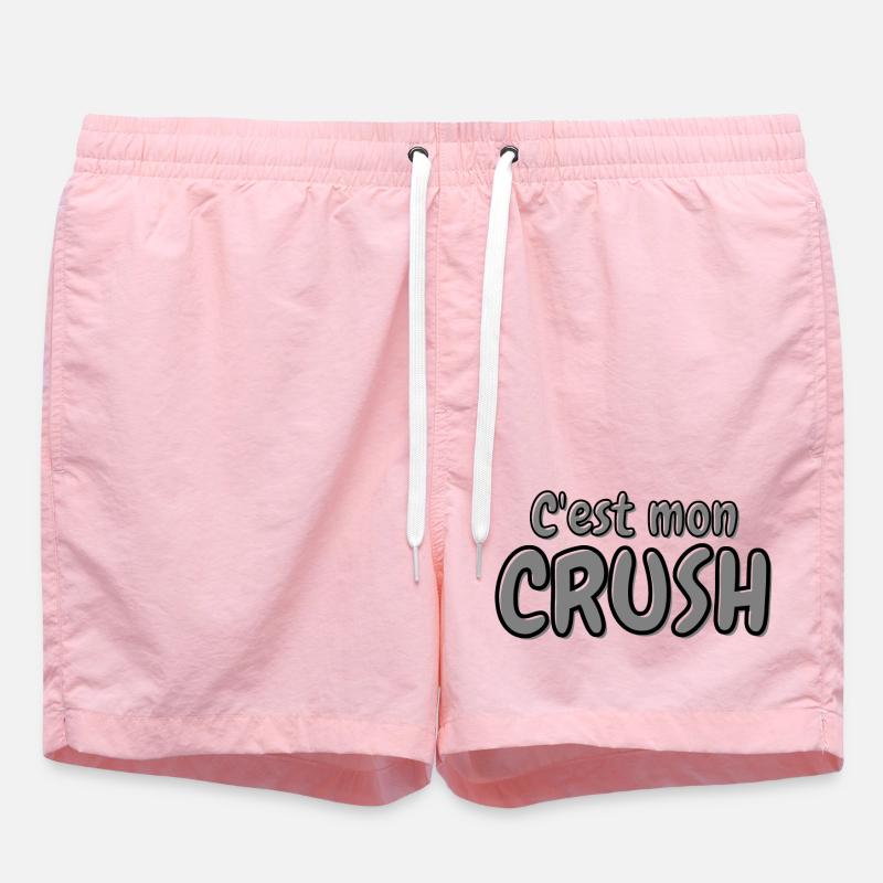 C'est mon crush, crush, béguin - Short de bain - rose