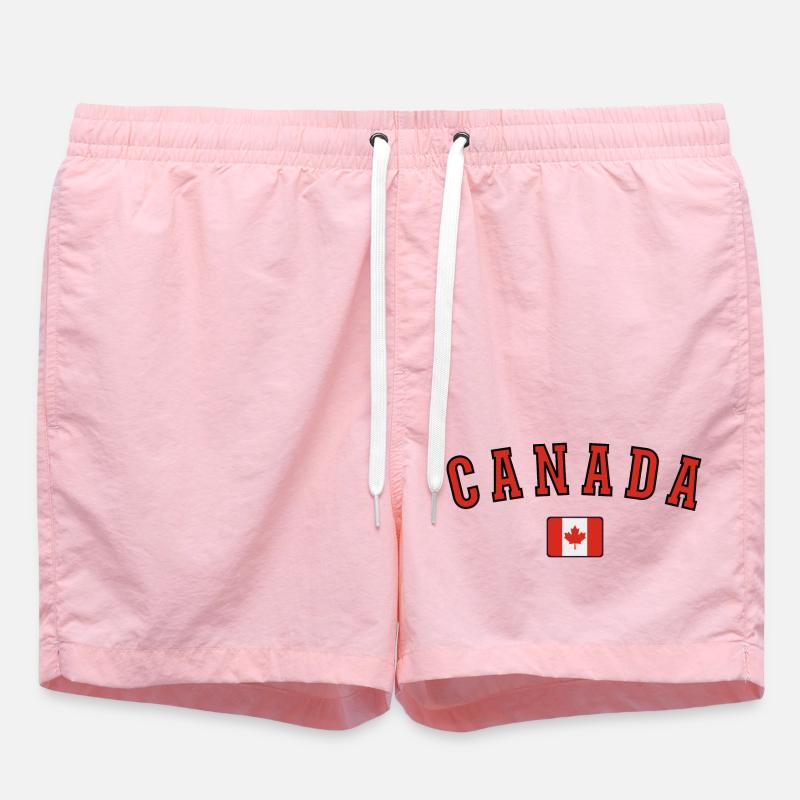 Drapeau du Canada, fierté canadienne - Short de bain - rose