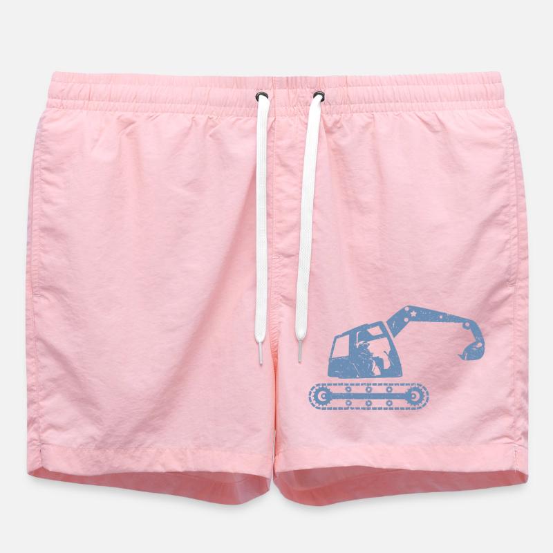 Bagger Baggerfahrer Baugeräteführer – - Badeshorts - Pink