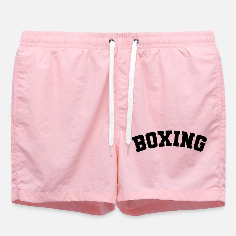 Boxing simple design lettering - Swim Trunks - pink