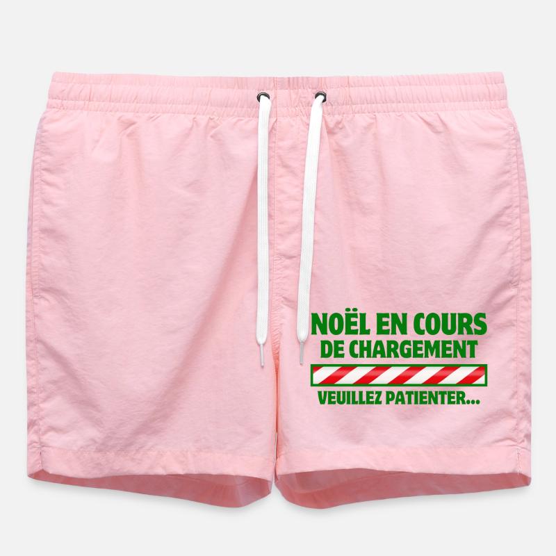 Noël, joyeux Noël, joyeuses fêtes - Short de bain - rose