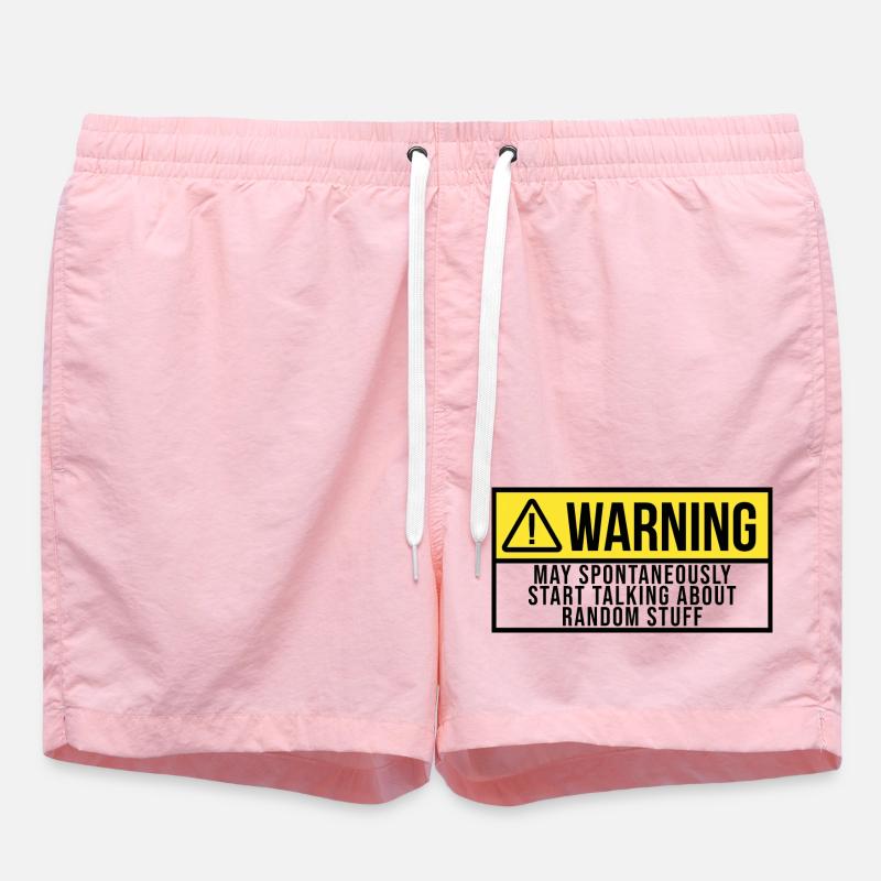 ADHD Start Talking About Random Stuff - Swim Trunks - pink