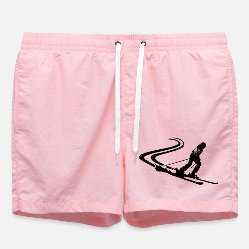 Dessin de skieur - Short de bain - rose
