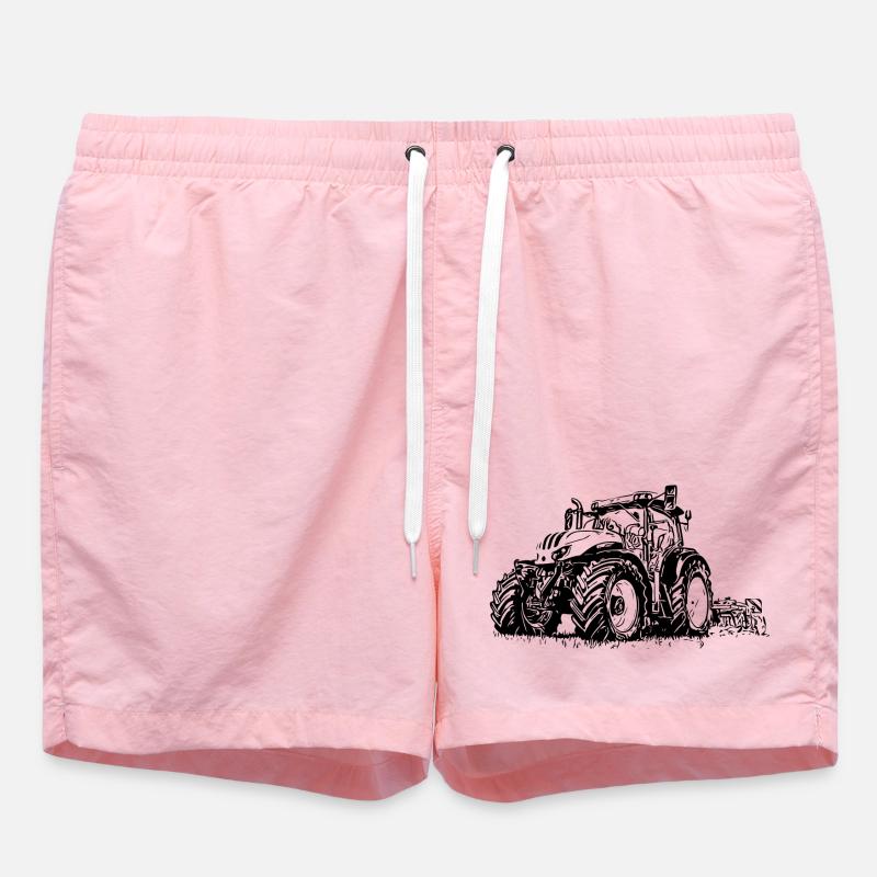 Tractor Steyr 6145 - Swim Trunks - pink