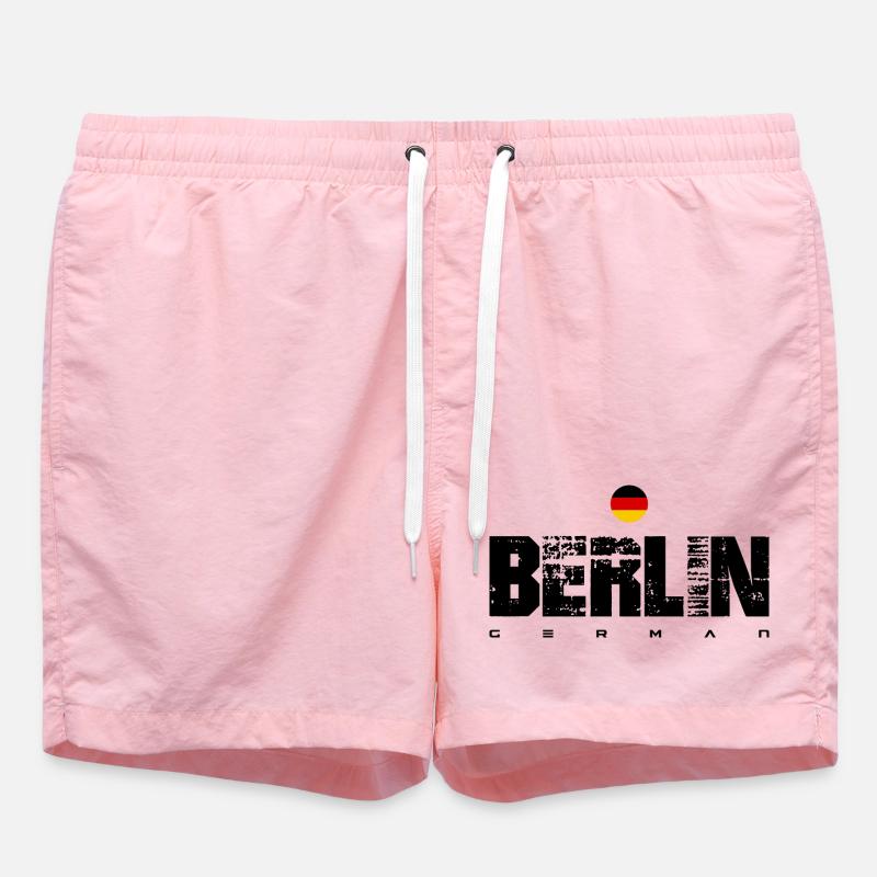 Minimalist German Roundel Crest - Swim Trunks - pink