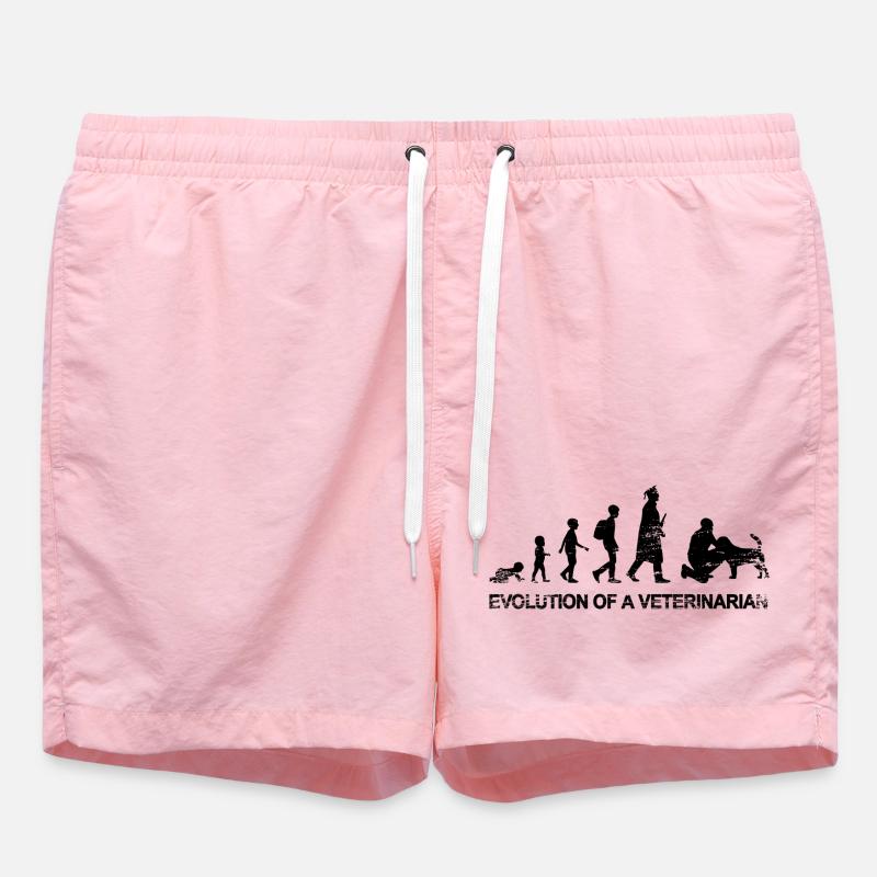 Evolution eines Tierarztes - Badeshorts - Pink