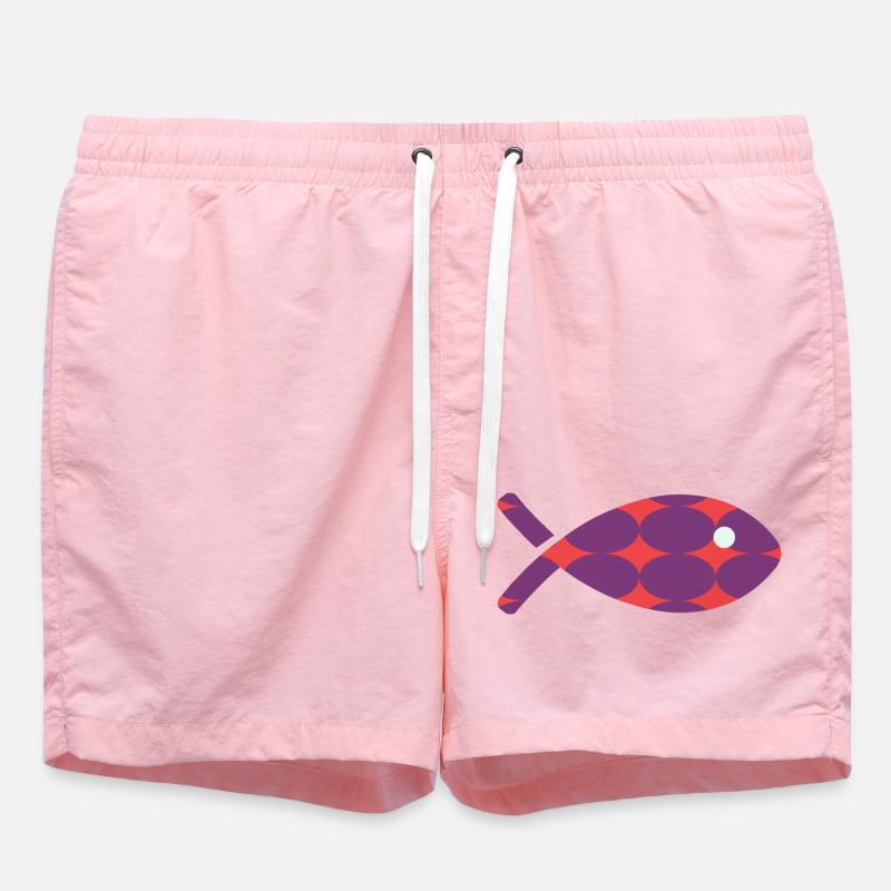 POISSON - Short de bain - rose