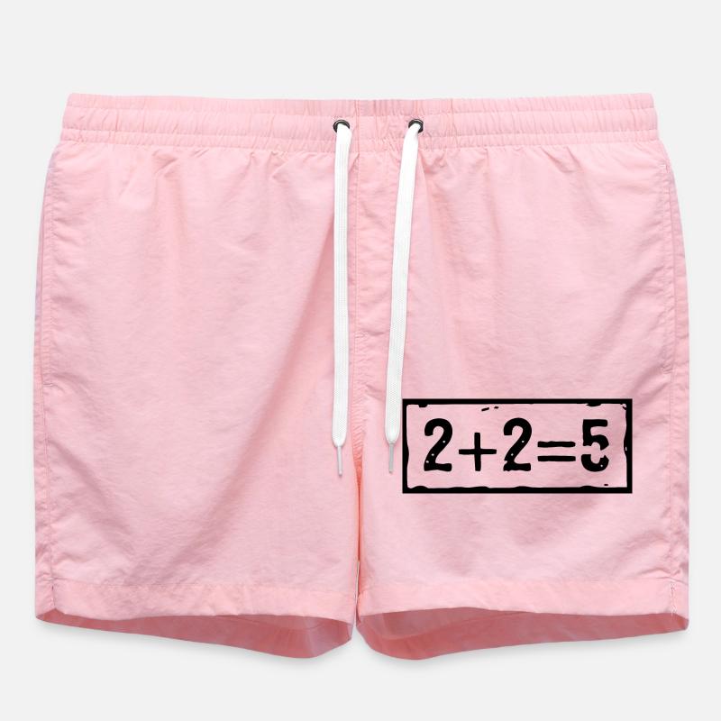 2 plus 2 ergibt 5 - Badeshorts - Pink