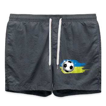 Football - Bleu Vert - Conception de coup de pinceau - Short de bain -  - Devant