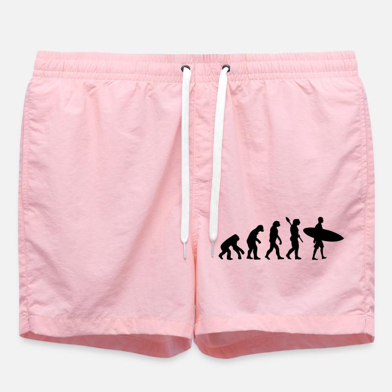 Surfeur Drôle Évolution Humaine - Short de bain - rose