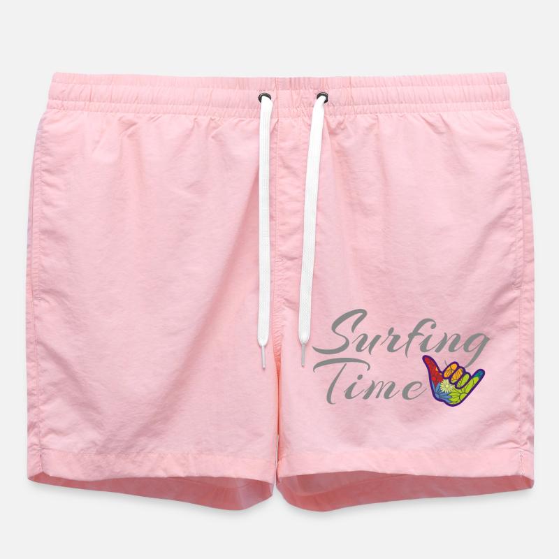 Surf, Surf, Temps - Short de bain - rose