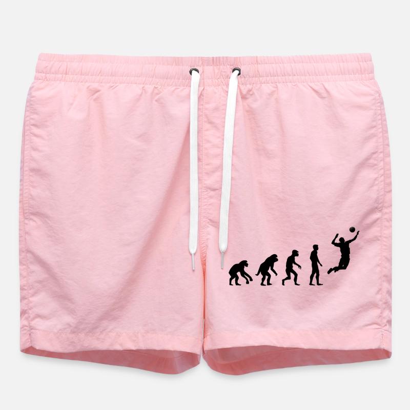 Retro volleyball Evolution Icône du beach-volley - Short de bain - rose