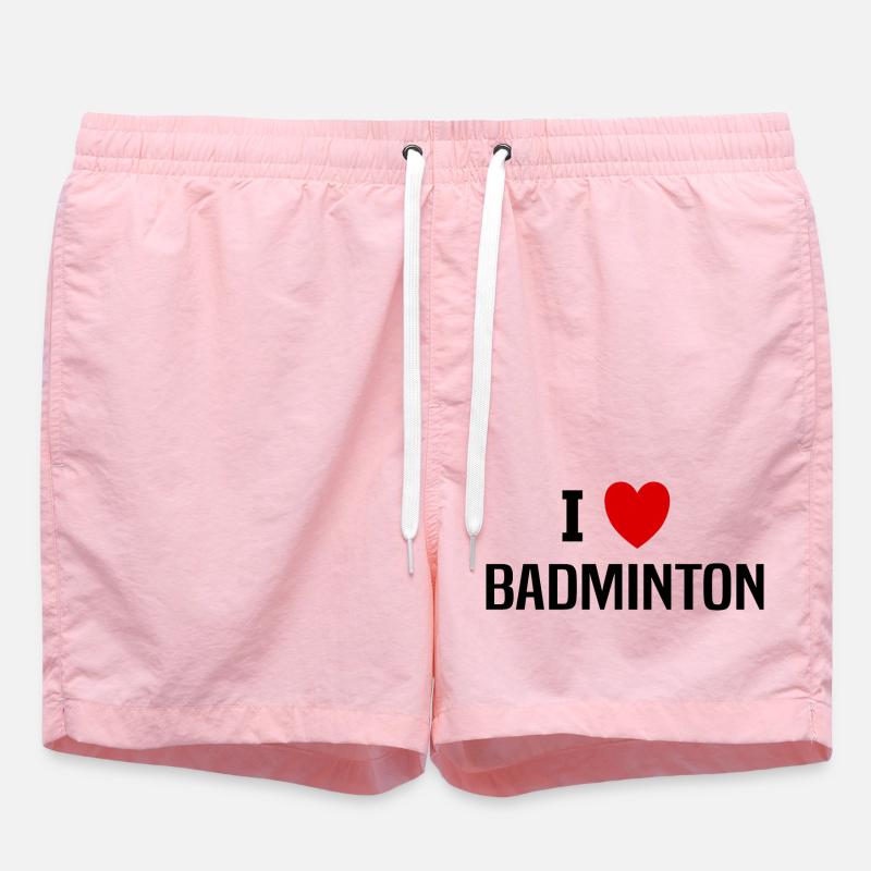 I love badminton - Short de bain - rose