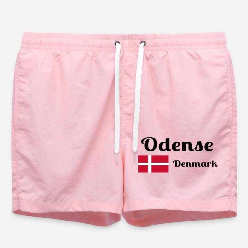 Odense, Danemark - Imprimés élégants - Short de bain - rose